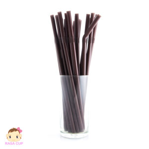 หลอดงอห่อฟิล์ม 8x230 มม. สีน้ำตาล