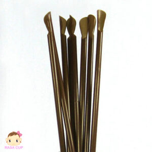 หลอดปลายช้อน 8 มม. สีน้ำตาล