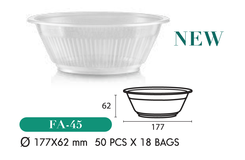 PP-FA45 / ชาม PP สีใส - Image 2