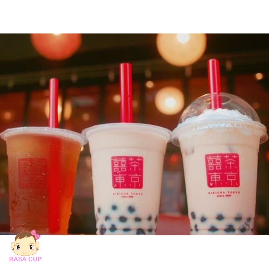 หลอดชานมไข่มุกหรือจัมโบ้ สีดำ/ทอง/แดง - Image 7