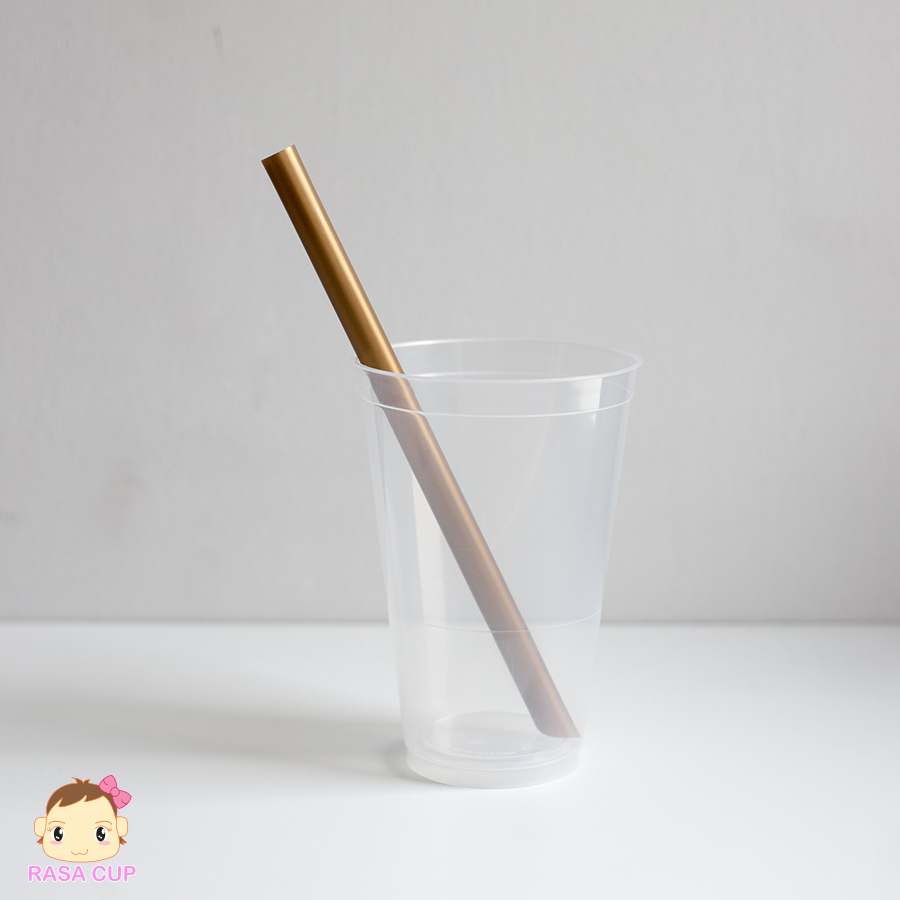 หลอดชานมไข่มุกหรือจัมโบ้ สีดำ/ทอง/แดง - Image 5